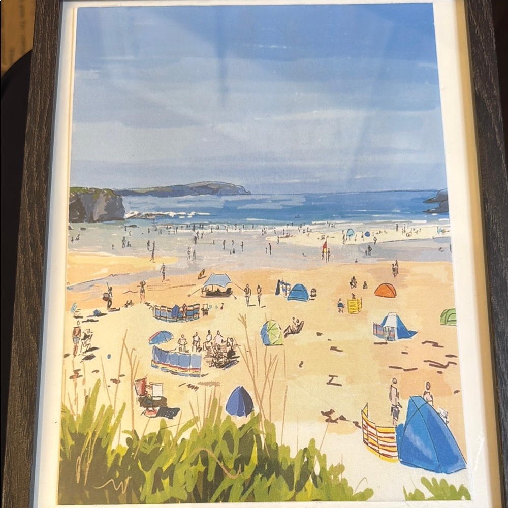 Trevone Beach in Cornwall Framed in 8x10 frame
